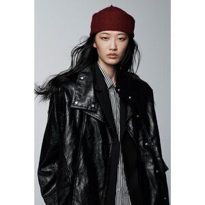 ZARA 100% WOOL BEANIE WITH CUFF